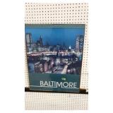 FRAMED BALTIMORE POSTER