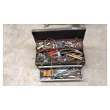3 DRAWER METAL TOOL BOX & CONTENTS