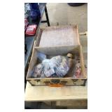 VINTAGE CASE W/ TOY LETTER BLOCKS INSIDE