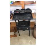 WOOD BLACK PAINTED SMOKERS CABINET