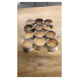 COLL OF SILVER PLATE NAPKIN RINGS