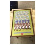 FRAMED ABSTRACT EGYPTIAN STYLE ART