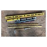 LOT OF ASST. YARDSTICKS & LEVELS