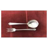 JS CO STERLING SPOON & PICKLE FORK