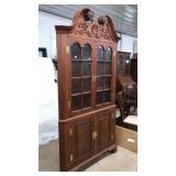 HENKLE-HARRIS MAHOGANY CORNER CABINET