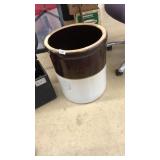 VINTAGE 8 GALLON GLAZED CROCK