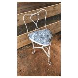 VNTG. WROUGHT IRON PARLOR CHAIR