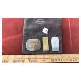 MD UNIVERSITY BELT BUCKLE, 2 MONEY CLIPS