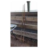 (2) WOODEN ARCHERY LONGBOWS