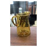 VINTAEG AMBER GLASS PITCHER