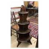 STAINED WOOD CORNER SHELF