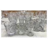 15 ASST HONEYCOMB STYLE STEM GLASSES