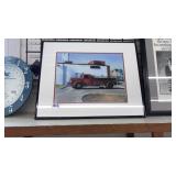 FRAMED FIRE MUSEUM VINTAGE FIRE TRUCK ART