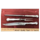 STERLING HANDLED CARVING SET