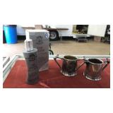 J ROGERS SILVER CO CREAM & SUGAR & SILVER SOLUTION