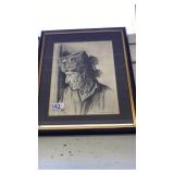 FRAMED CHARCOAL PRINT BY M.MERRIGAN