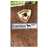 (2) DOBERMAN WALL SIGNS
