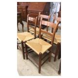 4 CLORE BROTHERS RUSH SEATED CHAIRS