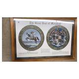 THE GREAT SEAL OF MARYLAND FRAMED ART