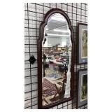 CHERRY FRAME BEVELLED EDGE MIRROR