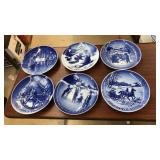 (6) BING & GRONDAHL CHRISTMAS PLATES