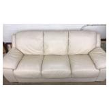 WHITE LEATHER SOFA