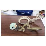 CAST IRON WALL MOUNTS FOR OIL LAMPS