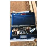 PLASTIC CASE W/ASST. FISHING REELS