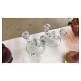 PAIR OF CANDLEWICK CANDLESTICK HOLDERS