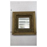 BEVELLED GLASS GILT FRAMED WALL MIRROR