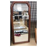 MAHOGANY FRAMED WALL MIRROR