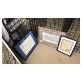 3 PC ASST FRAMED COMMEMORATIVE ART