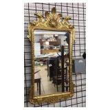 GOLD GILT FRAMED DBL EAGLE HEAD MIRROR