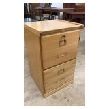 OAK 2 DRAWER FILE CABINET