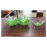 VASELINE GLASS DESERT BOWLS
