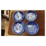 4 BING & GRONDAHL CHRISTMAS PLATES