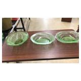 JEANNETTE GLASS CO CHERRY BLOSSOM BOWLS (3)