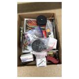 FLAT OF ASST. HARDWARE, WIRES, TOOLS, ETC