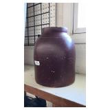 VNTG. BROWN STONEWARE CROCK