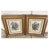PAIR OF BOTANICAL ART SEPT & JULY