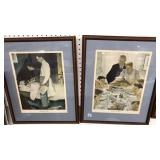 2 FRAMED NORMAN ROCKWELL PRINTS