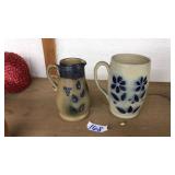 HAND CRAFTED GLAZED PITCHER & CROCK