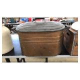 ANTIQUE COPPER BOILER WASH BASIN