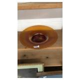 VNTG. MARIGOLD CARNIVAL GLASS BOWL