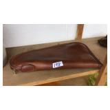 LEATHER FELT LINED GUN CASE