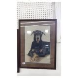 SIGNED KAREN ALLEN DOBERMAN PRINT