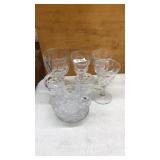 LOT OF HONEYCOMB GLASSWARE