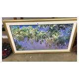 SIGNED FRAMED FLORAL PRINT