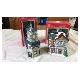 (2) DICKENS TOWNE PORCELAIN HOUSES