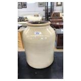 LRG VINTAGE SALT GLAZED STONEWARE CROCK